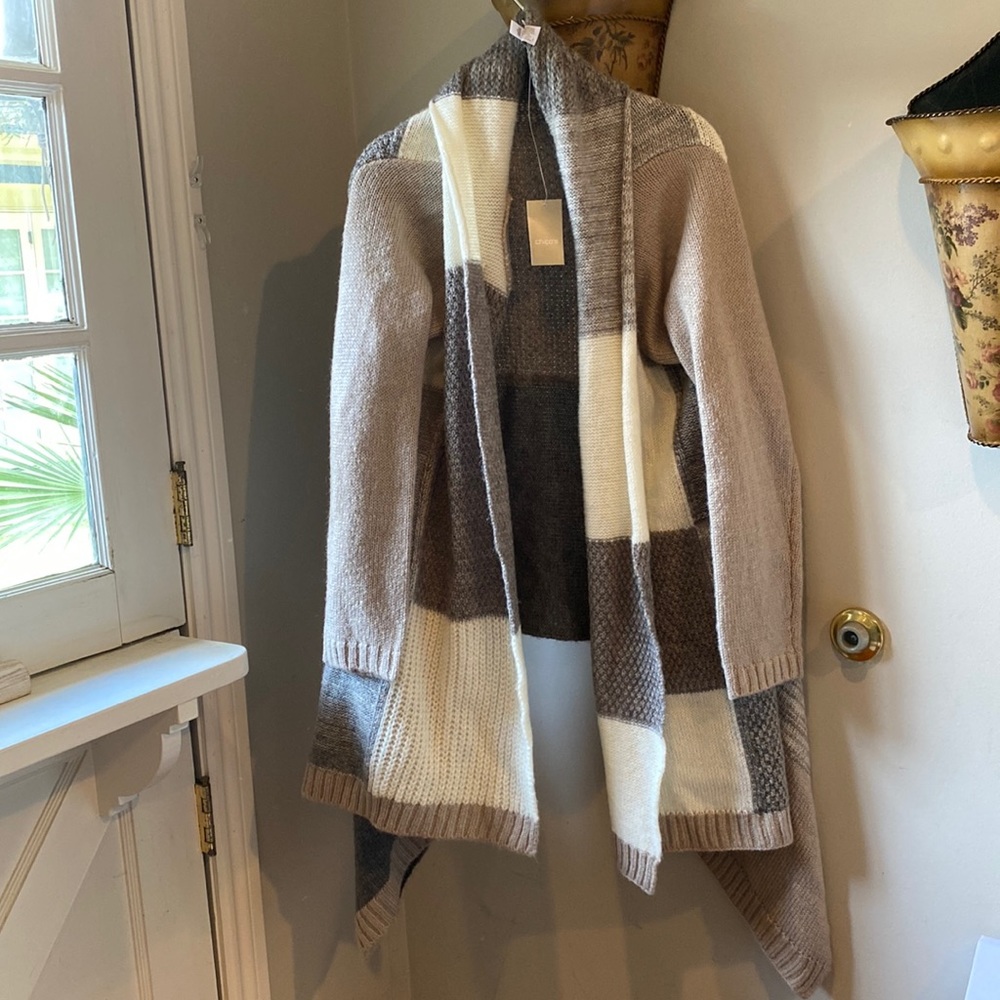 Pippa Patchwork Cardigan Sweater - Neutral Combo